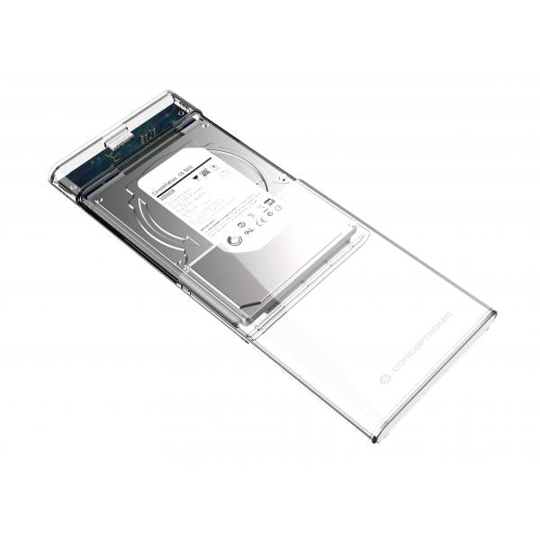CONCEPTRONIC DANTE03T - BOX HDD / SSD 2.5"" USB 3.0, TRANSPARENT