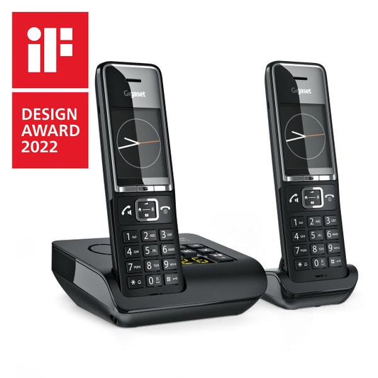 GIGASET COMFORT 550 DUO BLACK CORDLESS CON SEGRETERIA ED AGGIUNTIVO