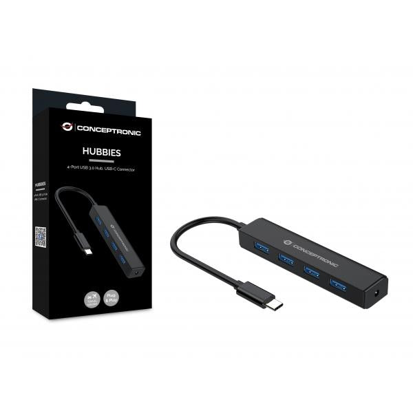 CONCEPTRONIC CTC4USB3 - HUB USB-C 4-PT USB-A 3.0 CON AUDIO JACK