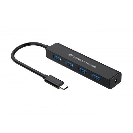 CONCEPTRONIC CTC4USB3 - HUB USB-C 4-PT USB-A 3.0 CON AUDIO JACK
