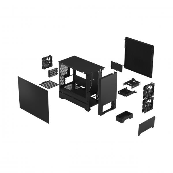 FRACTAL CASE MICRO ATX POP MINI SILENT BLACK SOLID