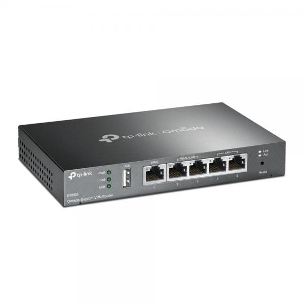 OMADA (TP-LINK) ER605 - ROUTER GIBABIT VPN MULTI-WAN 1P GIGA WAN+3P GIGA WAN/LAN