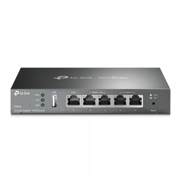 OMADA (TP-LINK) ER605 - ROUTER GIBABIT VPN MULTI-WAN 1P GIGA WAN+3P GIGA WAN/LAN