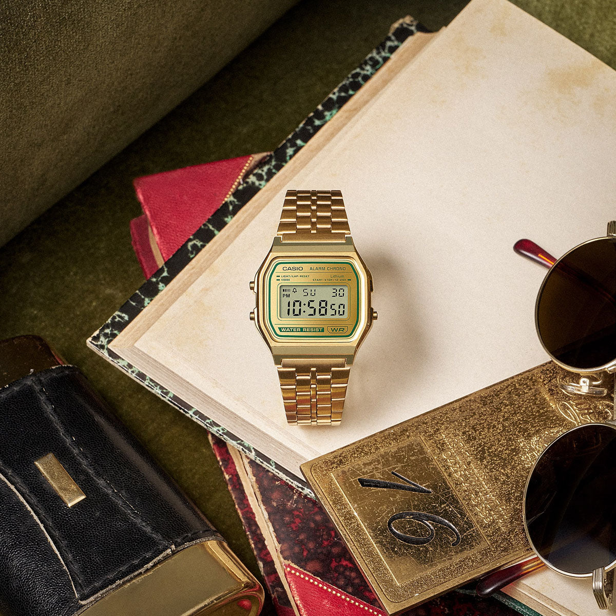 CASIO VINTAGE Mod. ICONIC - GOLD & GREEN