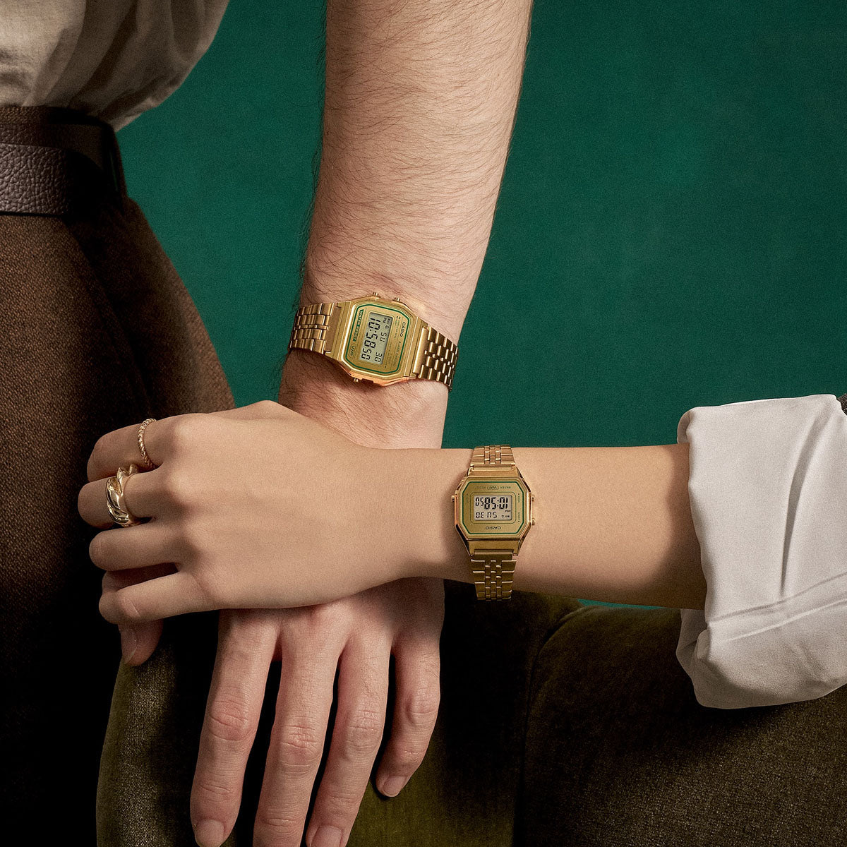 CASIO VINTAGE Mod. ICONIC - GOLD & GREEN