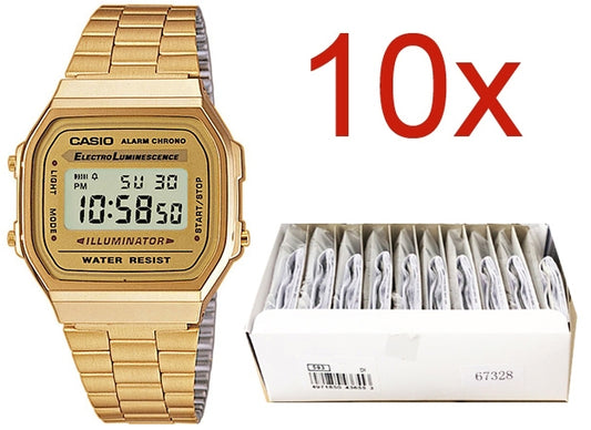 CASIO VINTAGE Mod. A168WG-9E **PACK 10 PCS**