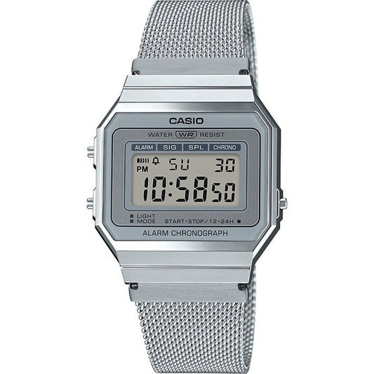 CASIO VINTAGE Mod. ICONIC SLIM DESIGN - SILVER MESH