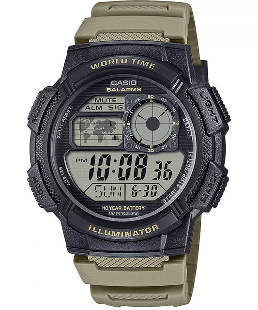 CASIO SPORT Mod. DIVER - WORLD TIME ILLUMINATOR 5 ALARMS. 10 YEARS BATTERY