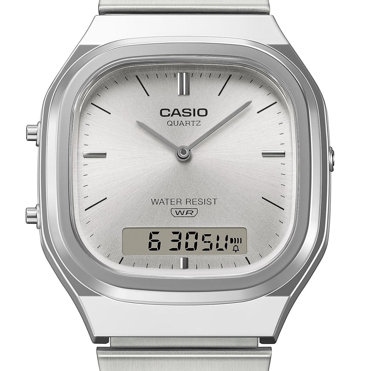 CASIO VINTAGE Mod. EDGY ROUNDED SQUARE - SILVER
