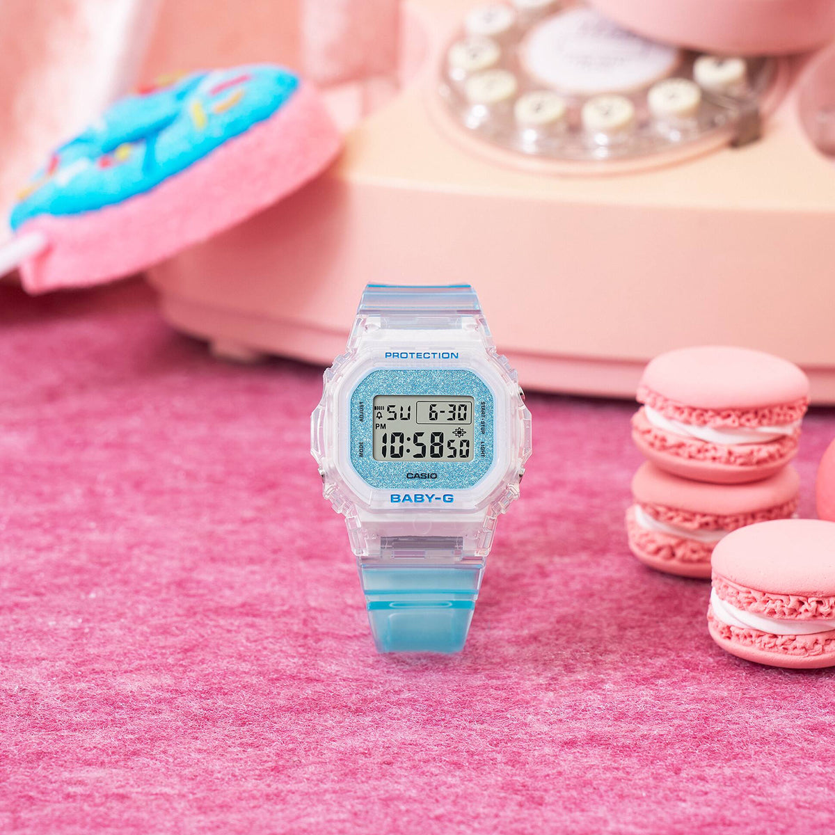 BABY-G Mod. 565 GLITTER CRYSTALS SERIE - LIGHT BLUE
