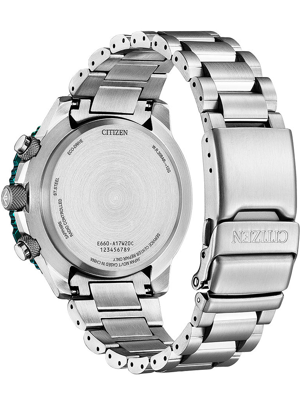CITIZEN Mod. RADIOCONTROLLED Crono Pilot Steel