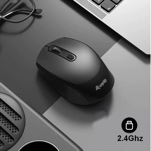 EQUIP 245122 - MOUSE WIRELESS - 4 PULSANTI - DPI SWITCH (800/1200/1600)