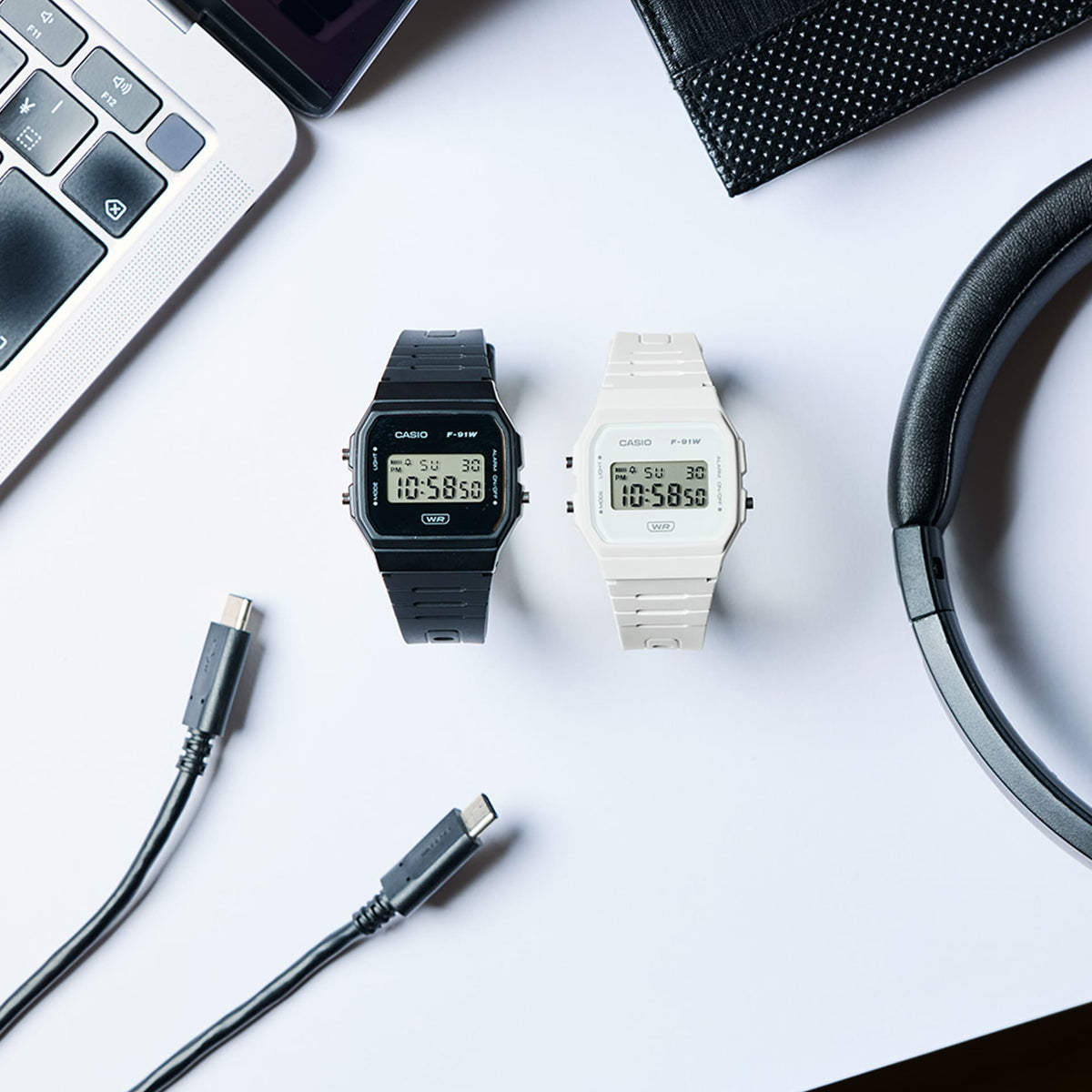 CASIO VINTAGE Mod. F-91 BIO RESIN STRAP - BLACK