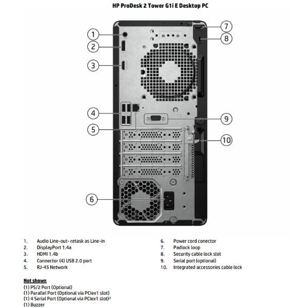 HP ProDesk 2 G1I (B70YWAT) - PC DESKTOP TOWER - CPU INTEL i5-14400 - RAM 8GB - SSD 256 - W11P - 3Y
