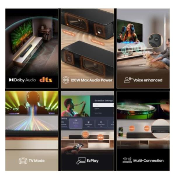 HISENSE HS1000 SOUNDBAR 2.0 120W HDMI + BT