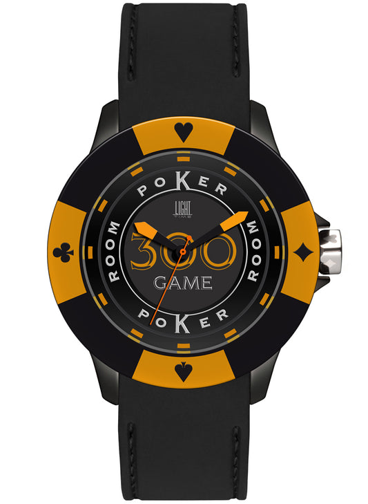 LIGHT TIME Mod. POKER - Black / Orange