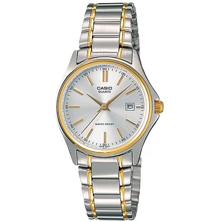 CASIO COLLECTION Mod. LADY DATE STEEL-GOLD - ARGENTE GOLD INDEXES