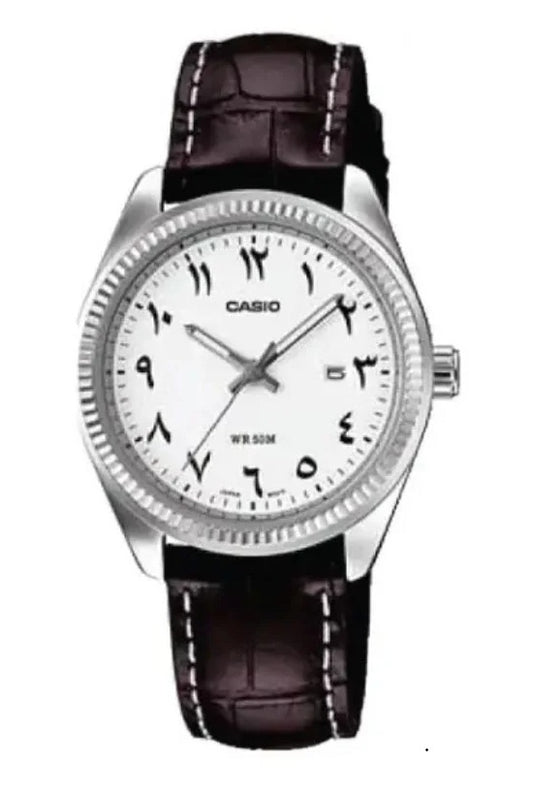 CASIO COLLECTION Mod. LADY DATE - LEATHER, WHITE