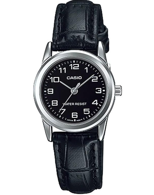 CASIO COLLECTION Mod. LADY 3H. LEATHER - BLACK