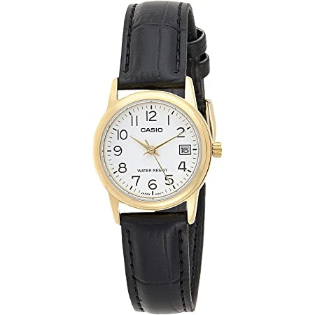 CASIO COLLECTION Mod. LADY DATE GOLD, LEATHER - WHITE