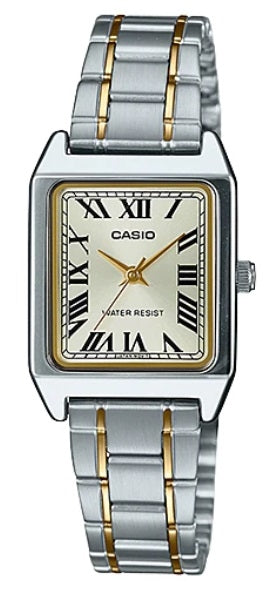 CASIO COLLECTION Mod. LADY TANK, ALLOY, SILVER&GOLD - CHAMPAGNE