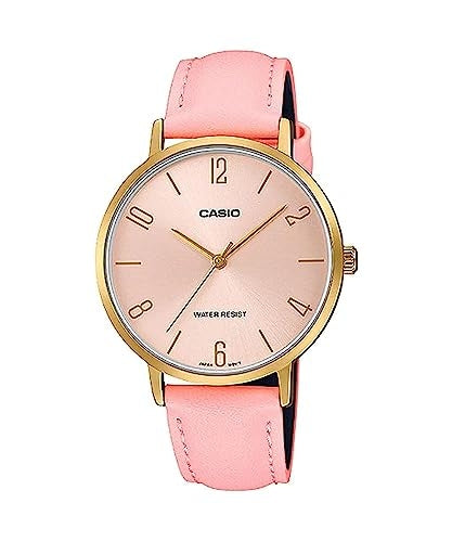 CASIO COLLECTION Mod. MINIMAL GOLD, LEATHER - PINK