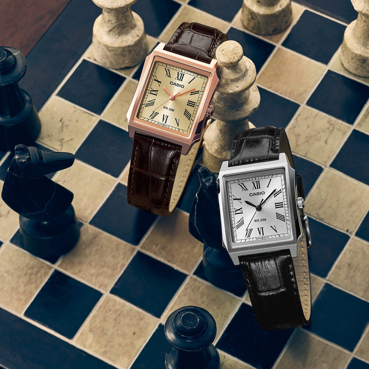 CASIO COLLECTION Mod. TANK - LEATHER, WHITE