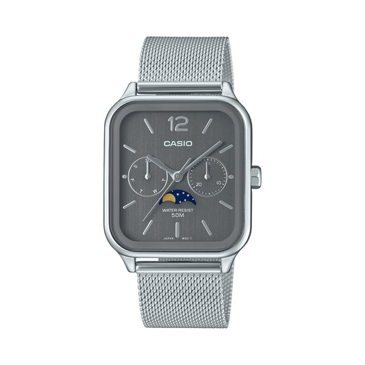 CASIO COLLECTION Mod. MOONPHASES - GREY MESH