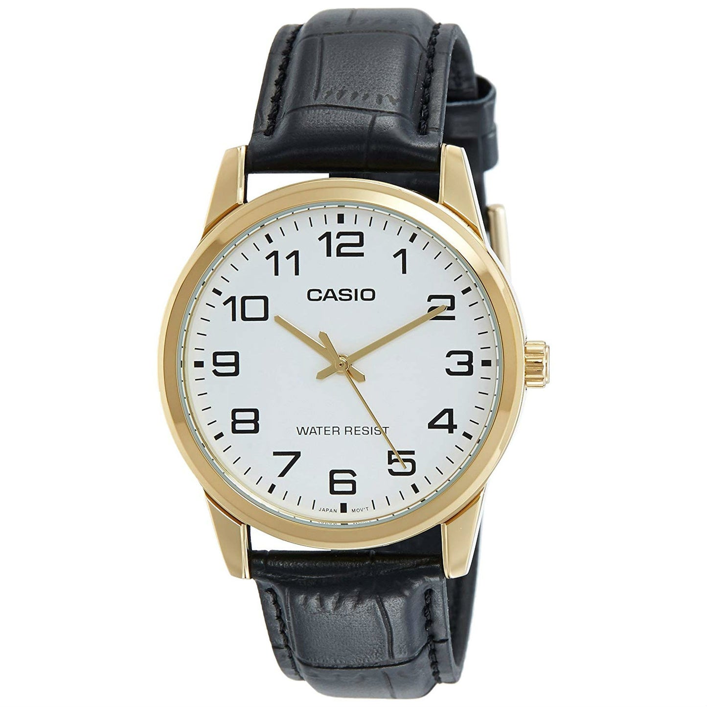 CASIO COLLECTION Mod. ONLY TIME GOLD, LEATHER - WHITE