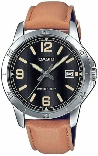 CASIO COLLECTION Mod. CASUAL DATE. LEATHER - BLACK