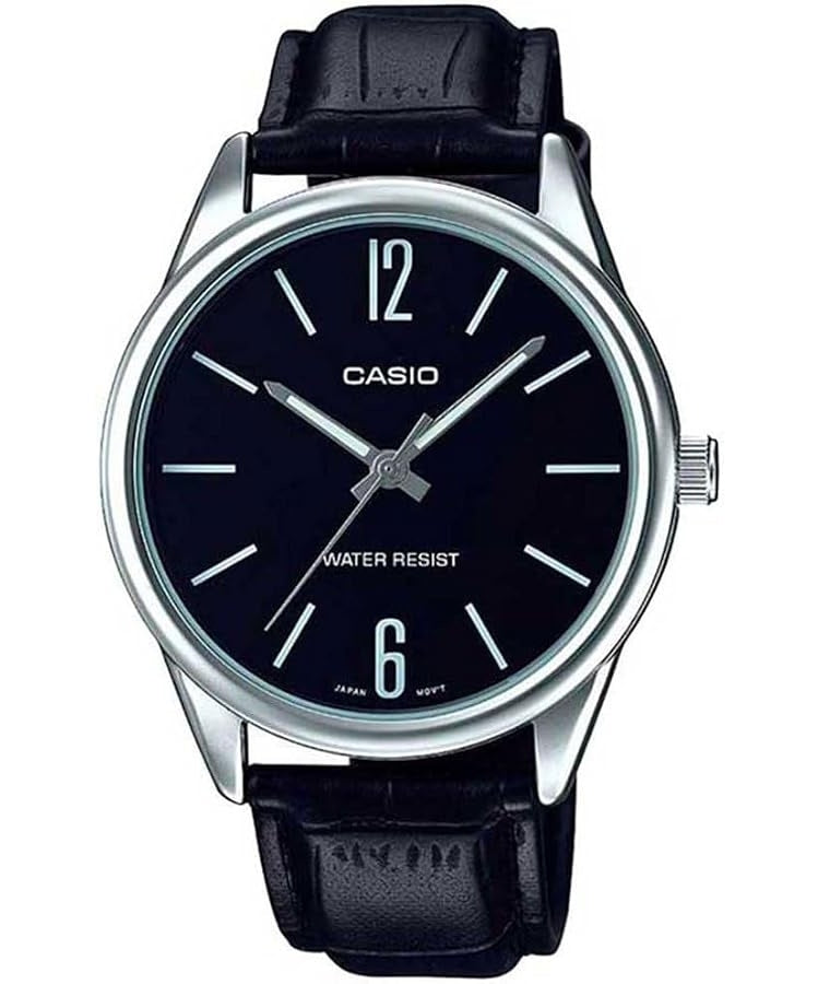 CASIO COLLECTION Mod. CASUAL, LEATHER - BLACK
