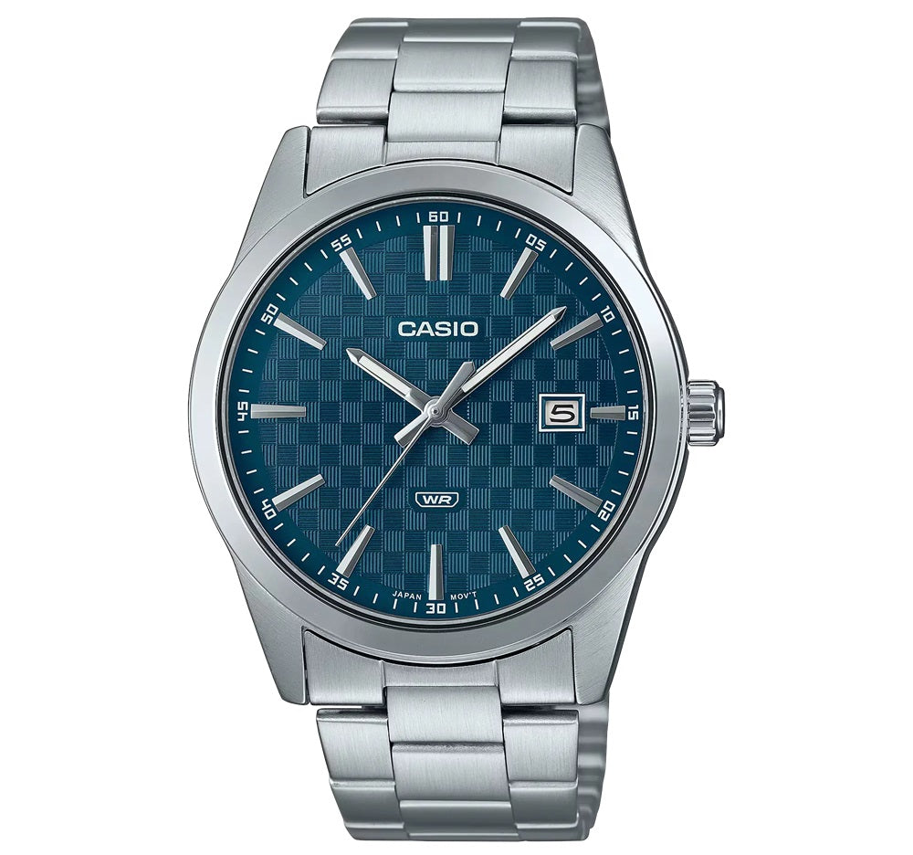 CASIO COLLECTION Mod. DATE - CARBON LOOK - PETROL BLUE