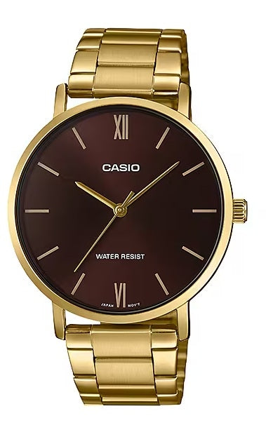 CASIO COLLECTION Mod. MINIMAL GOLD - BROWN