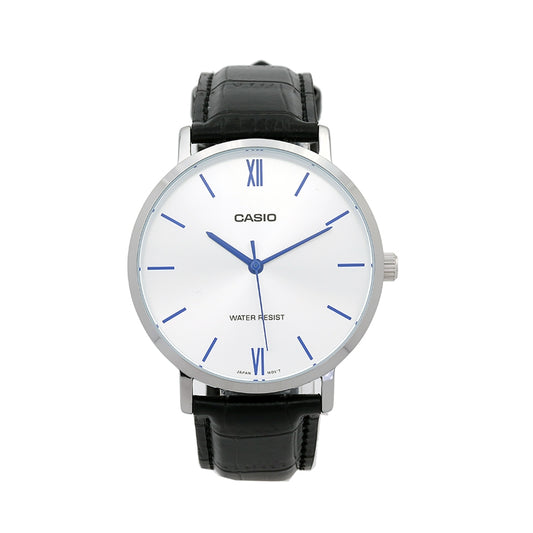 CASIO COLLECTION Mod. MINIMAL. LEATHER - BLACK