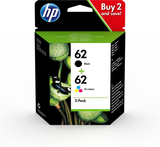 HP 62 2pack Black/Tricolor Ink