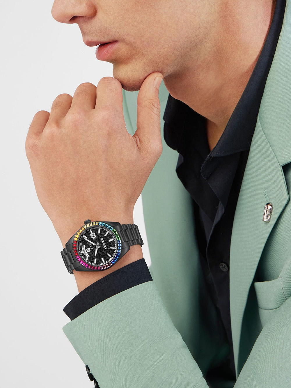 HILIPP PLEIN Mod. ROCK COUTURE DAY-DATE
