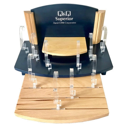 Q&Q OFFICIAL 12 WATCHES DISPLAY - NATURAL WOOD