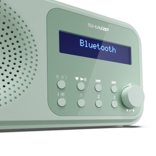 SHARP TOKYO DR-P420(GN) - RADIO DIGITALE PORTATILE - DAB/DAB+ - LCD MONOCROMATICO - BLUETOOTH 5.0 - GREEN
