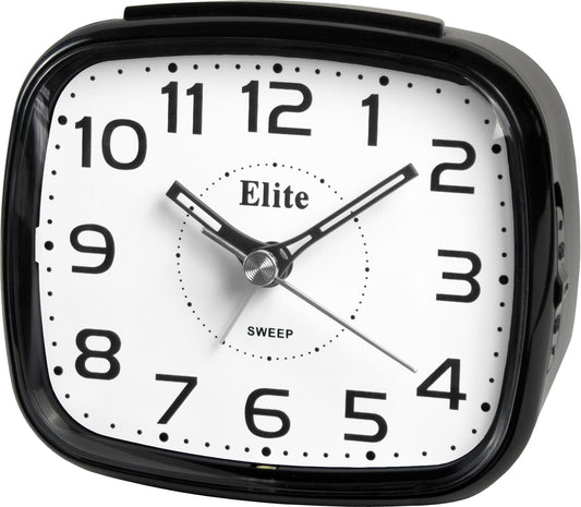 ELITE Sveglia silent con luce LED e snooze - NERO - Silent alarm clock with LED light and snooze - BLACK