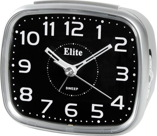 ELITE Sveglia silent con luce LED e snooze - ARGENTO - Silent alarm clock with LED light and snooze - SILVER