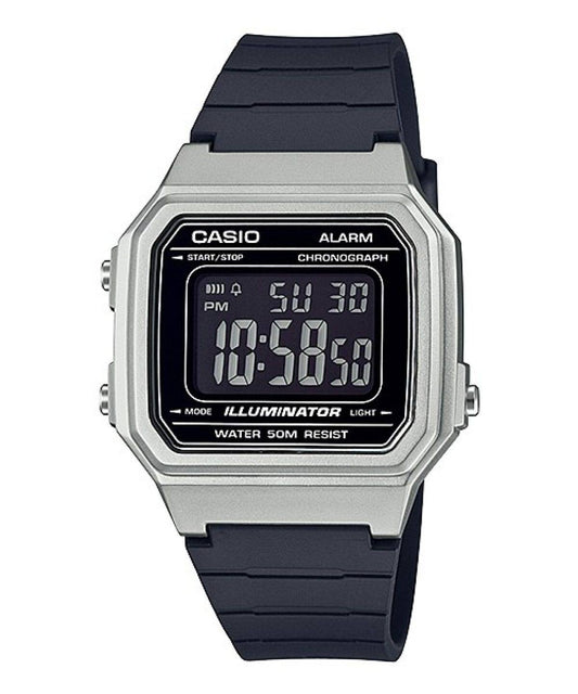 CASIO TIMELESS COLLECTION Mod. SPORT ILLUMINATOR WR 50M. ALARM. CHRONOGRAPH - SILVER - METAL SERIE