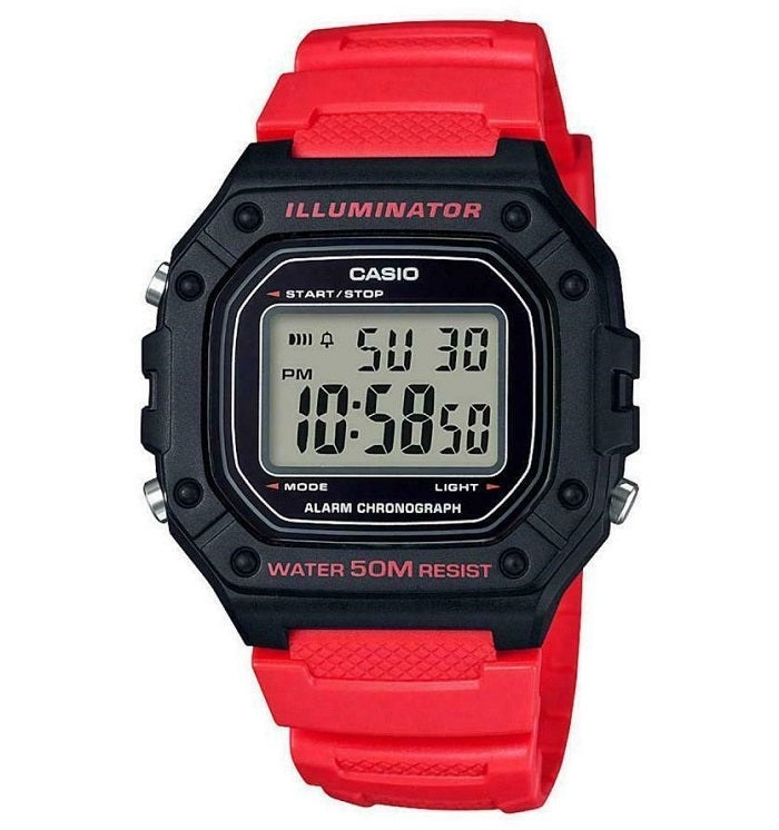 ?CASIO TIMELESS COLLECTION Mod. SPORT ILLUMINATOR WR 50M. ALARM. CHRONOGRAPH - BLACK - VIVID (Brilliant color)