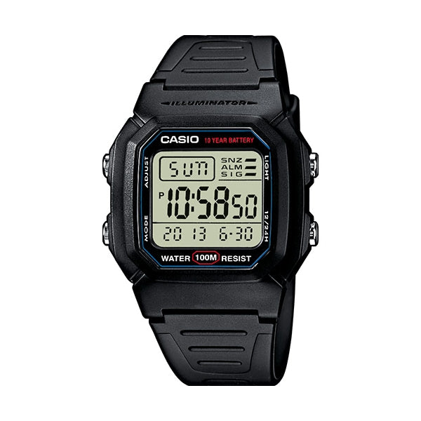 CASIO TIMELESS COLLECTION Mod. DIGITAL - DOUBLE TIME, ALARM, CHRONOGRAPH - 10 Year Battery