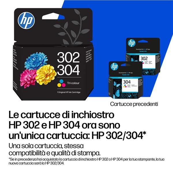HP 302 / 304 MULTIPACK (B82L1AE) - CARTUCCIA ORIGINALE