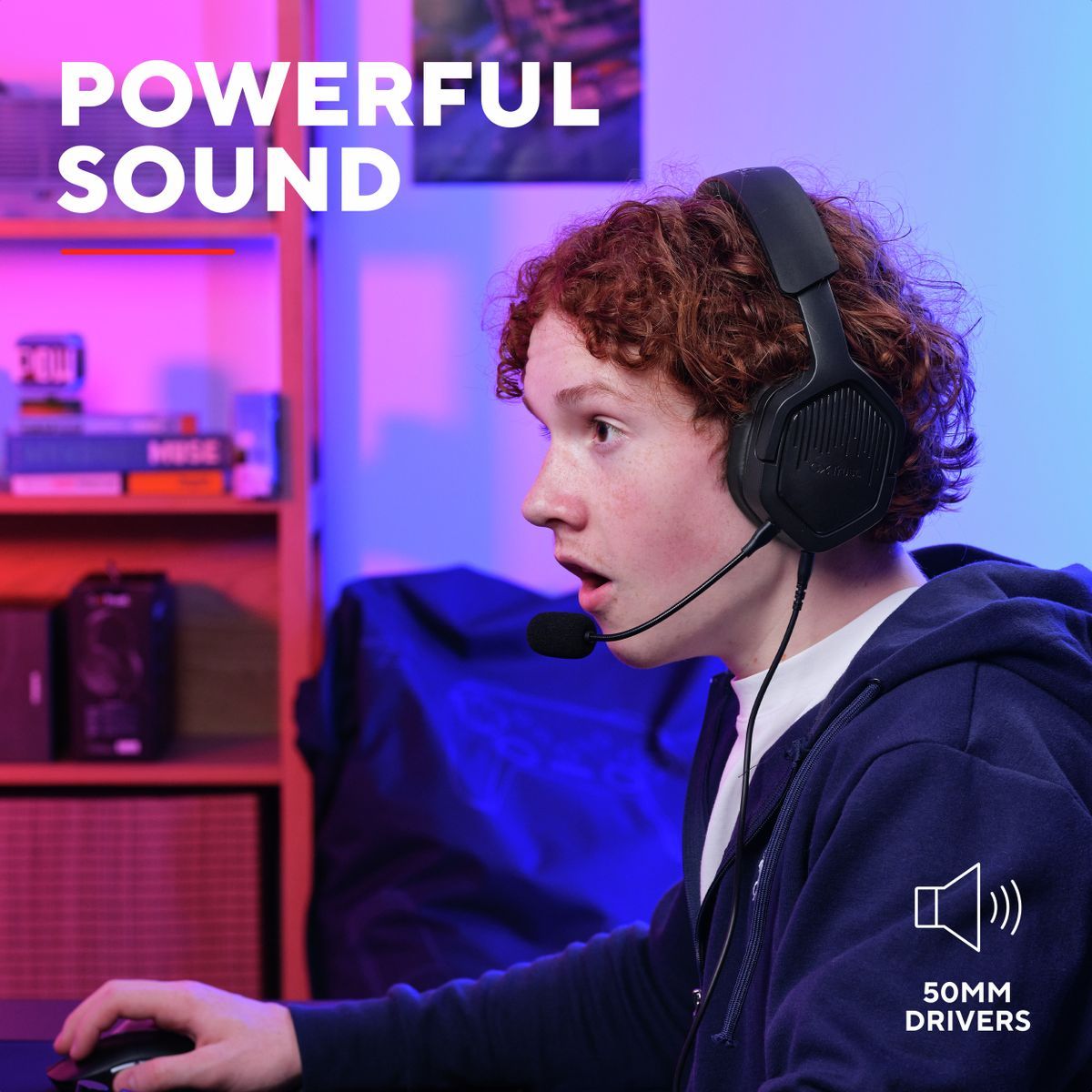 Trust GXT492 Carus Auricolare Cablato A Padiglione Gaming Nero