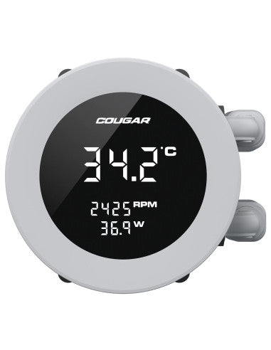 COUGAR RAFF. LIQUIDO POSEIDON VISTEK BIANCO ARGB 360 1.9'' DISPLAY