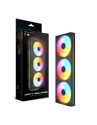 COUGAR VENTOLE CASE UNI360-FB TELAIO SINGOLO ARGB PWM BLACK