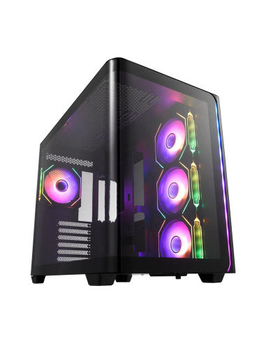 FSP FORTRON CASE M.TOWER M580-BA TG CURVE 4xARGB COOL 2xUSB3.0 TYPE C POC00