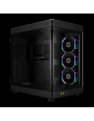 GAMDIAS CASE FULL TOWER NESO P1 PRO B 2*TG 3xAEOLUS P2 DISPLAY (ORIZ&VERT)