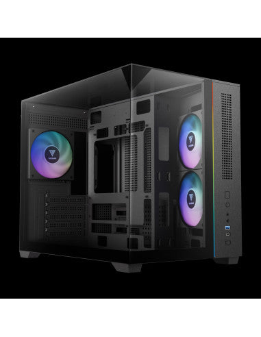 GAMDIAS CASE MICRO TOWER ATLAS M3M 3TG 3xARGB GPU 400mm